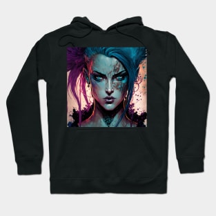 Fierce Fae Warrior Illustration Hoodie